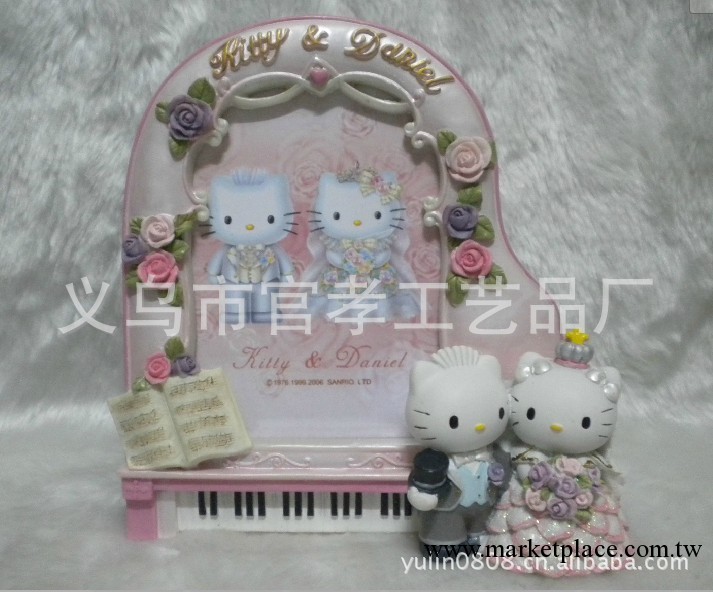樹脂工藝品，Hello kitty樹脂相框-傢居擺件裝飾品工廠,批發,進口,代購