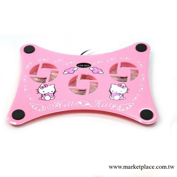 HELLO KITTY 可愛卡通 3風扇筆記本散熱器 散熱底座工廠,批發,進口,代購