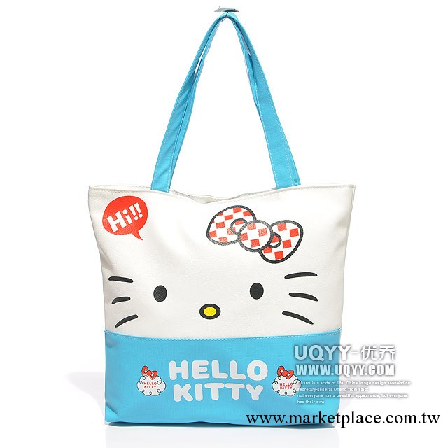 供應時尚新款單肩包袋藍色hello kitty清揚手拎袋 手拎袋訂做批發工廠,批發,進口,代購