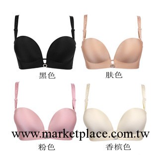 一片式無痕純色1/2半杯禮服晚會時尚婚紗內衣 聚攏舒適型胸罩工廠,批發,進口,代購