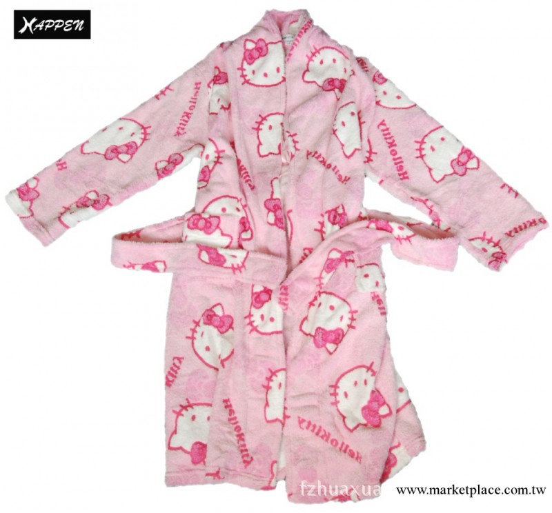 hello-kitty超可愛珊瑚絨女士睡袍浴袍睡衣女士情趣傢居服訂做工廠,批發,進口,代購