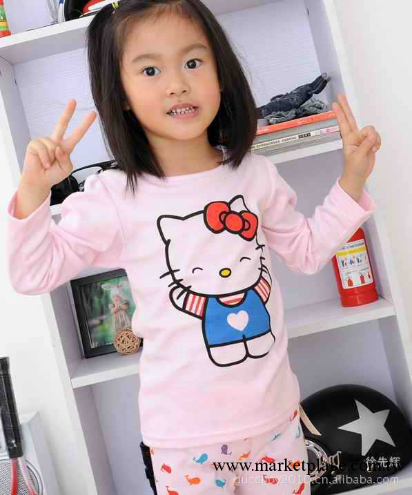 外貿hello kitty Mikey長袖gap兒童傢居服CP童裝套裝批發工廠,批發,進口,代購
