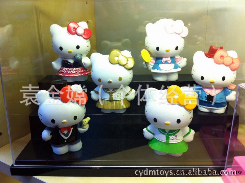 批發新款動漫公仔 hello kitty 6款KT玩偶 手辦玩具人偶工廠,批發,進口,代購