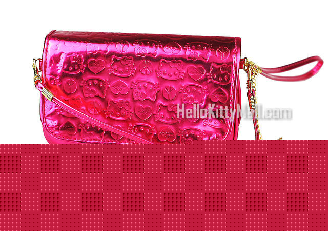 5036-新款Hello Kitty玫紅甜蜜蜜斜挎包 手提包 化妝包 KJ033工廠,批發,進口,代購