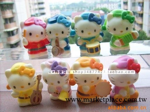 懷舊音樂Hello kitty透明公仔套裝8個公仔工廠,批發,進口,代購