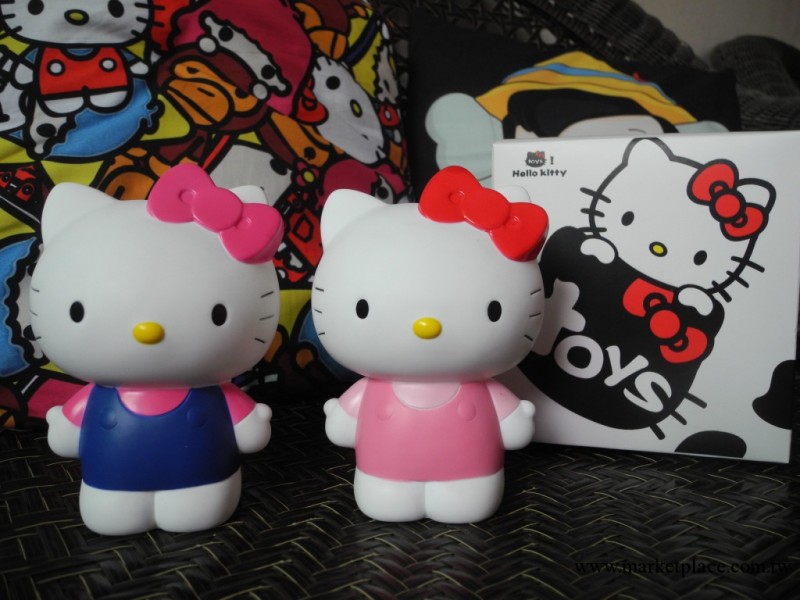 動漫周邊批發 KT貓 hello kitty盒裝存錢罐（2色可選）高約15cm工廠,批發,進口,代購