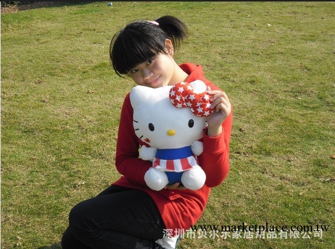 供應多款尺寸正品hello ht   女款KT貓 穿衣KT貓 深圳毛絨玩具廠工廠,批發,進口,代購