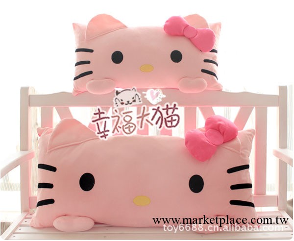 批發毛絨玩具公仔抱枕凱蒂貓 貓咪公仔雙人枕 玩偶娃娃85CM工廠,批發,進口,代購