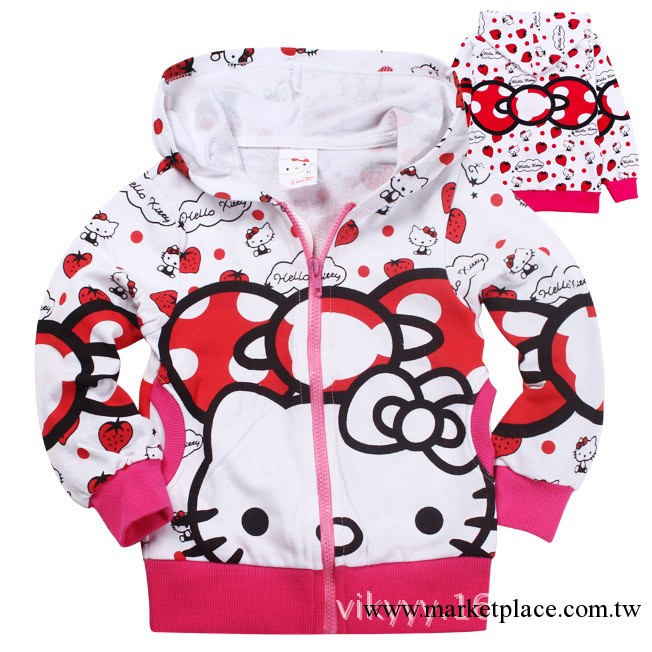 現貨2013秋裝卡通女童外套兒童衛衣開衫hello kitty外套批發K8062工廠,批發,進口,代購