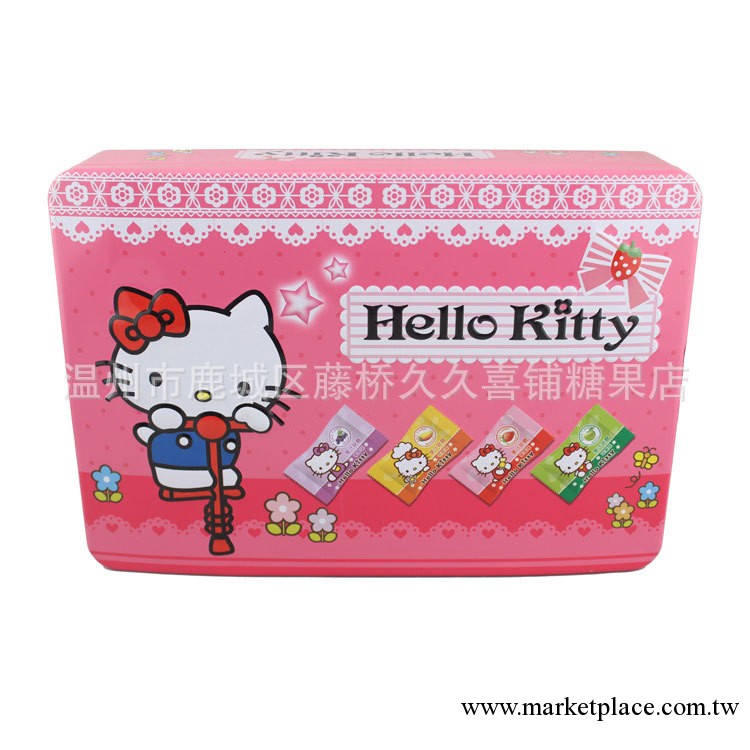 hello kitty貓水果味果汁軟糖300g克 鐵盒裝 結婚慶喜糖回禮盒批發・進口・工廠・代買・代購