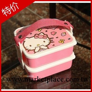 補貨到韓國直送瘋搶正品可愛Hello kitty兒童雙層迷你樹脂便當盒工廠,批發,進口,代購