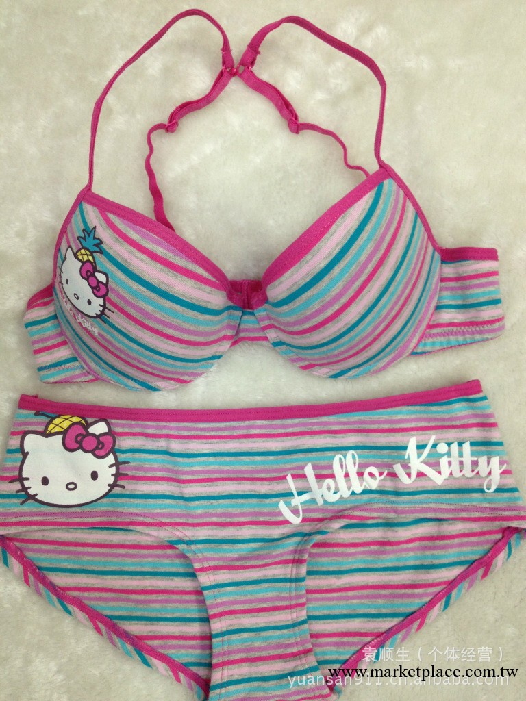 Hello kitty原單純棉彩條紋，舒服。工廠,批發,進口,代購