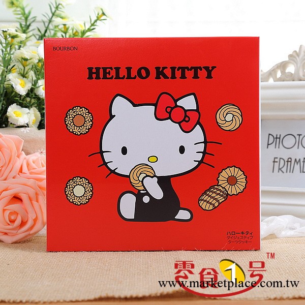 日本進口零食佈爾本hello Kitty曲奇餅毛重550G/60枚入(紅色)8794批發・進口・工廠・代買・代購