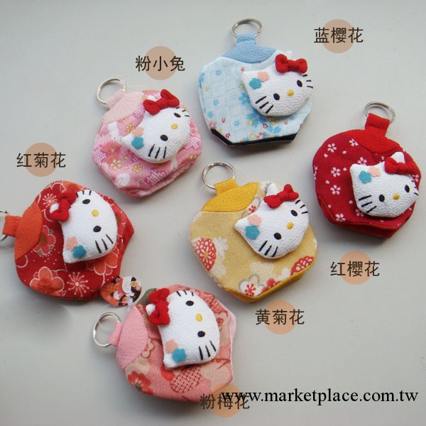 日本和風AF-3 Hello Kitty 抽拉式鑰匙包5入工廠,批發,進口,代購