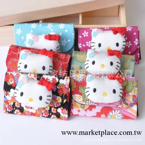 縐佈卡片包 AE-3-2 外貿出口 和風佈藝 hello kitty工廠,批發,進口,代購