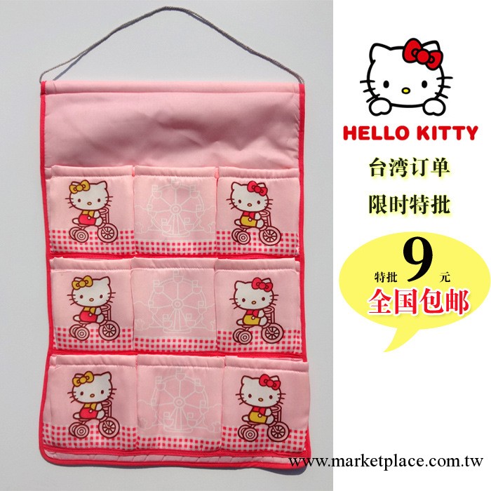 迪士尼hello kitty收納袋 壁掛袋 掛式收納袋 外貿庫存卡通收納袋工廠,批發,進口,代購