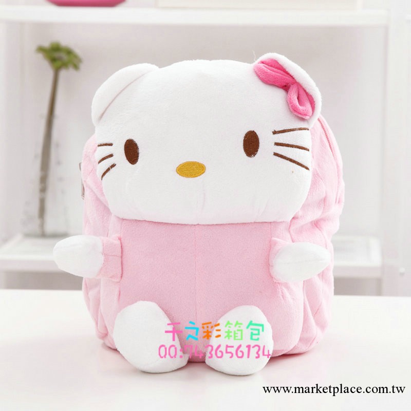 爆款 Hello Kitty貓寶寶毛絨玩具書包 幼兒園兒童卡通雙肩包工廠,批發,進口,代購