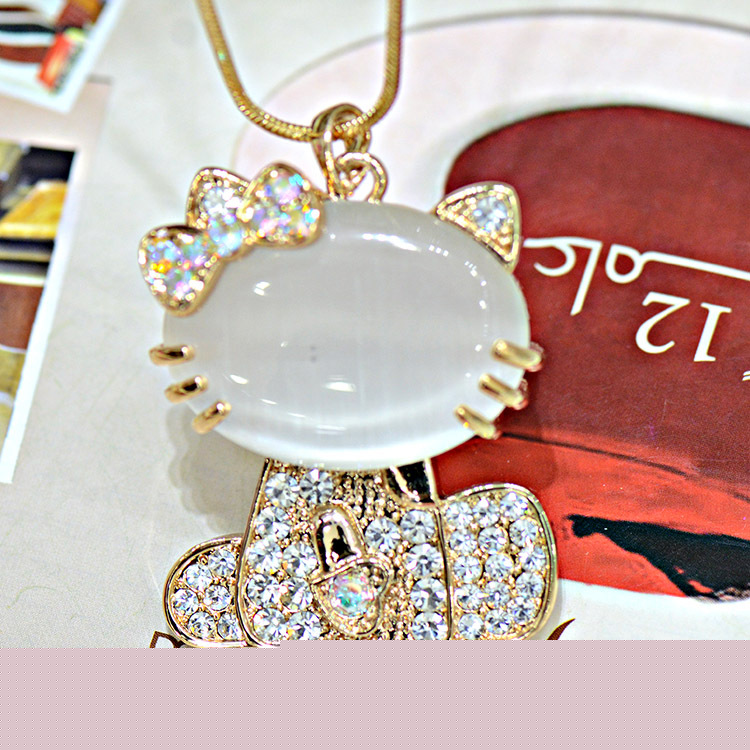 韓版可愛飾品 hello kitty KT貓長款項鏈 超萌毛衣鏈批發廠傢直銷工廠,批發,進口,代購