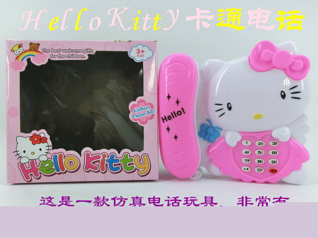 廠傢直銷 hello kitty 音樂燈光電話 可愛卡通電話 益智玩具31744工廠,批發,進口,代購