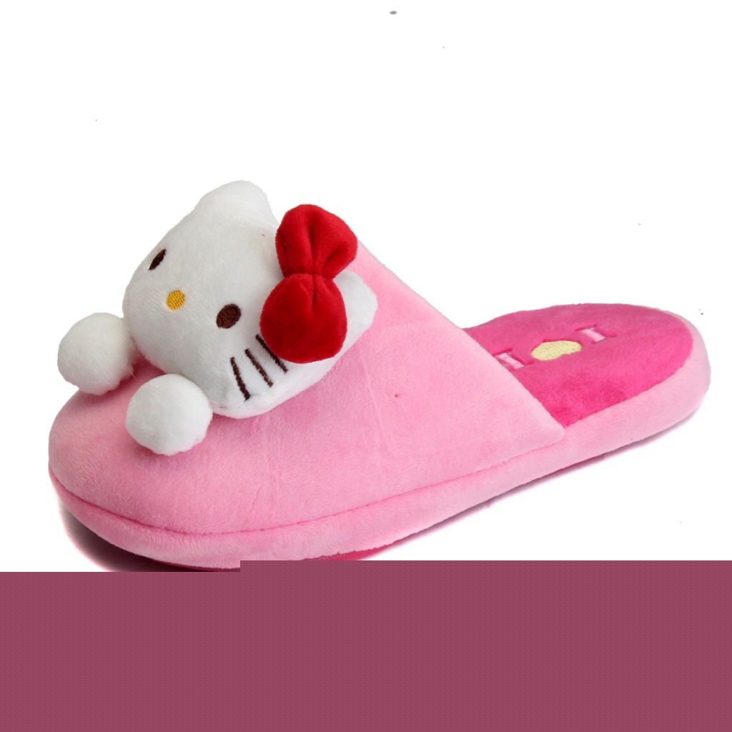 新款hello kitty冬季女式大中童居傢拖鞋 保暖男女童可愛棉拖批發工廠,批發,進口,代購