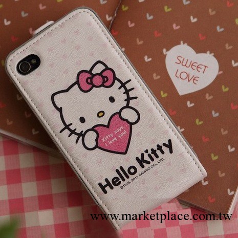 韓國Hello Kitty iphone5皮套 蘋果5手機殼 iphone5上下翻保護套批發・進口・工廠・代買・代購