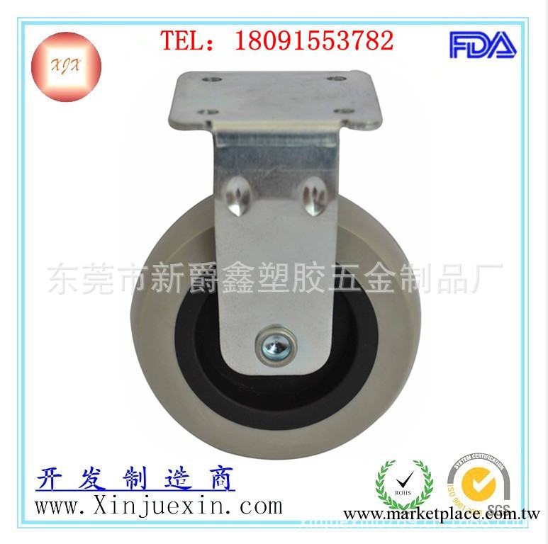 塑膠腳輪廠傢產銷3寸灰色PP-TPU（外包）箱包腳輪，手推車輪子工廠,批發,進口,代購