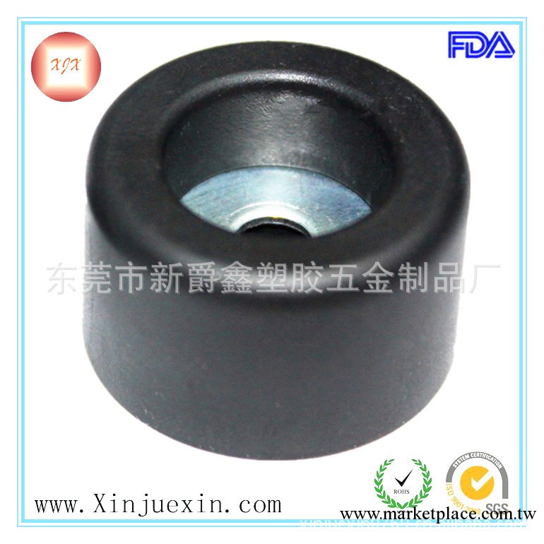 廠傢供應圓柱形帶鐵片塑膠腳墊 機器塑膠腳墊  傢具塑料墊腳工廠,批發,進口,代購