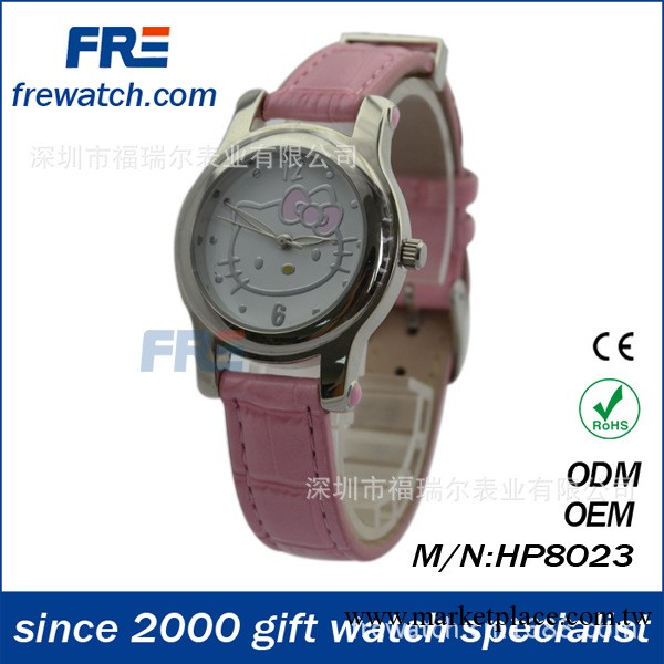 粉色hello kitty皮帶手錶 卡通皮帶合金手錶定做 低價批發禮品表工廠,批發,進口,代購
