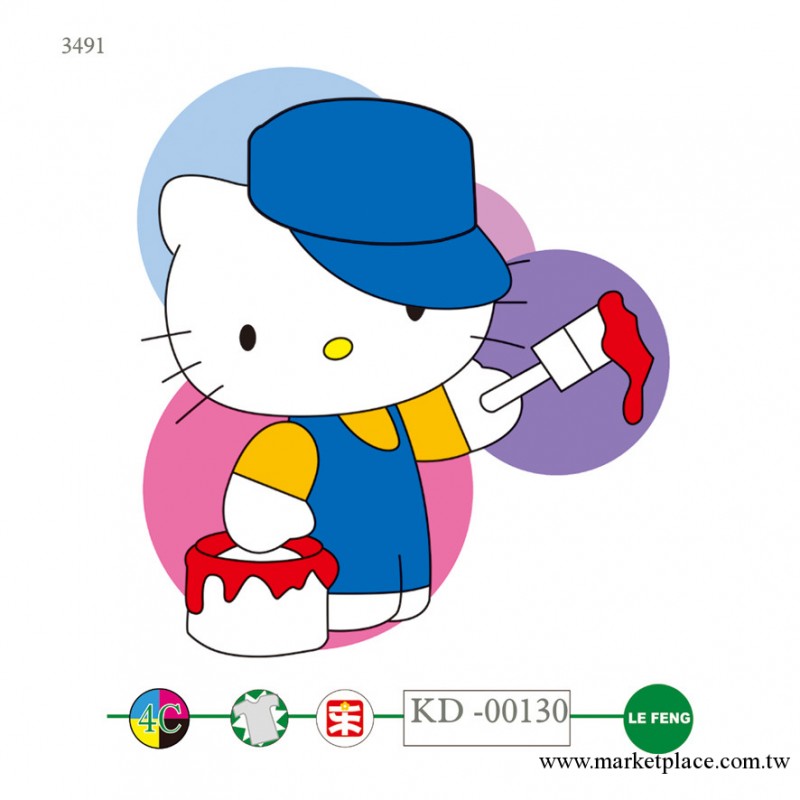 義烏箱包筆袋卡通燙畫印刷加工 hello kitty 可來圖訂制工廠,批發,進口,代購