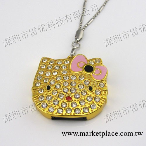 供應新奇特Hello Kitty貓珠寶隨身碟 施華洛水晶隨身碟 KT貓禮品隨身碟工廠,批發,進口,代購