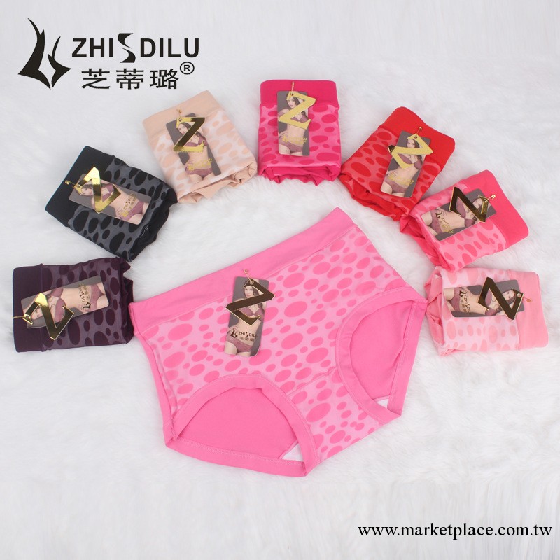芝蒂璐zhidilu廠批 新款女士中腰圓點三角褲 批發天鵝絨女士內褲工廠,批發,進口,代購