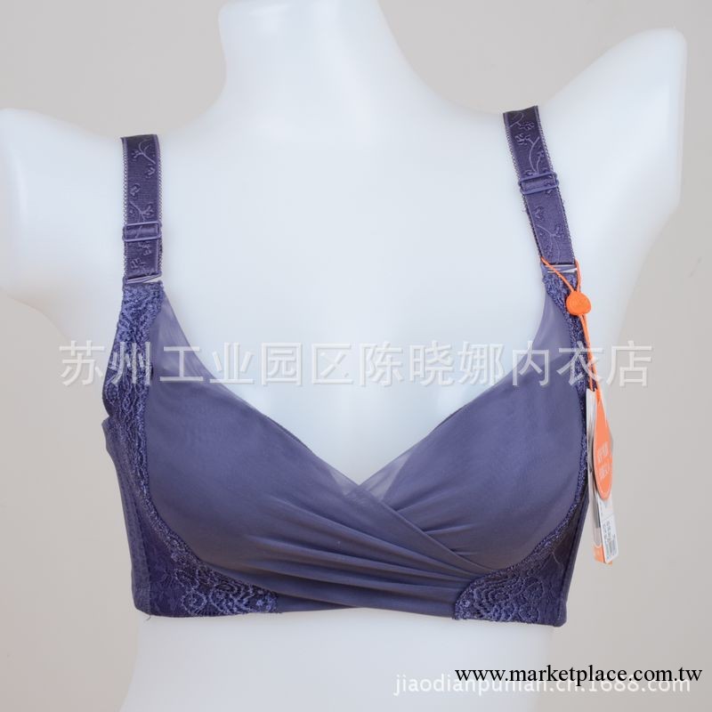 8019熱銷蕾絲厚杯性感深V調整型胸罩 交叉抹胸 A杯加厚小胸胸罩工廠,批發,進口,代購