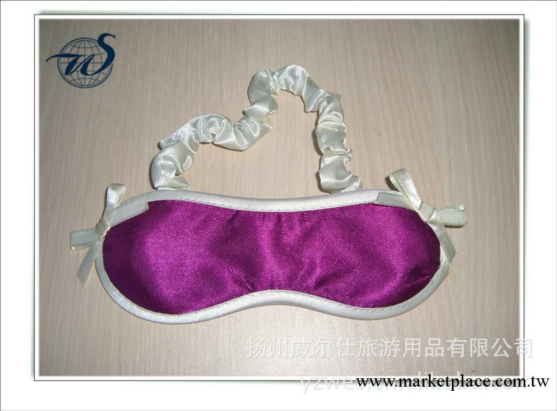 供應玫紅色緞佈米色包邊兒童眼罩遮光睡眠用工廠,批發,進口,代購