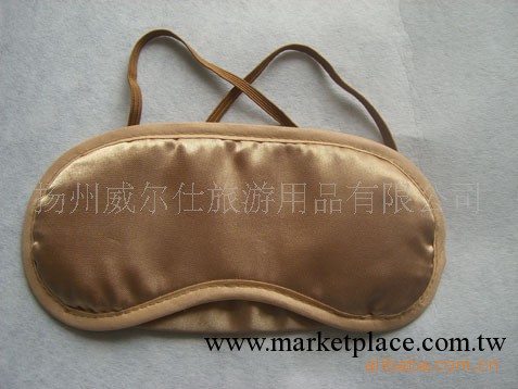 供應金色緞佈假絲綢面料配套松緊禮品眼罩工廠,批發,進口,代購
