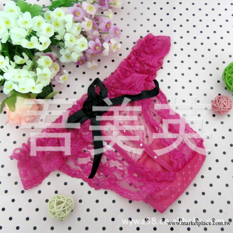 941 情趣內衣女士T褲 性感蕾絲鏤空透視 可愛蝴蝶結工廠,批發,進口,代購