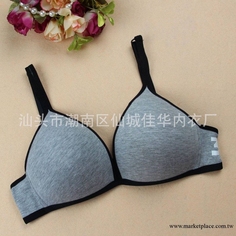 批發 純色發育期學生內衣 彩邊無鋼圈少女胸罩 S33-P工廠,批發,進口,代購