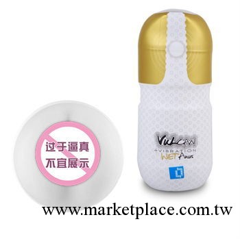 美國Funzone熟女男用自慰飛機杯（後庭金白色震動型）工廠,批發,進口,代購