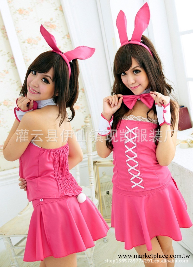 新款上市粉紅兔女郎服套裝酒店制服角色扮演情趣內衣6068工廠,批發,進口,代購