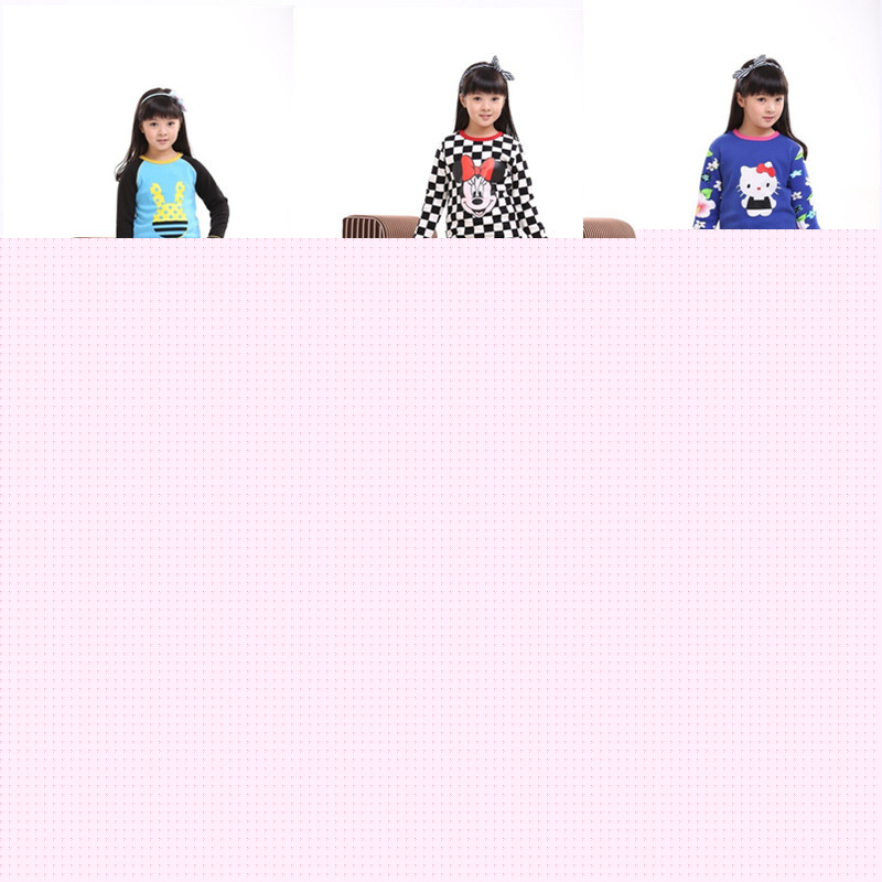 2013新款韓版 長袖純棉內衣套裝 萊卡時尚兒童內衣 男童女童秋衣工廠,批發,進口,代購