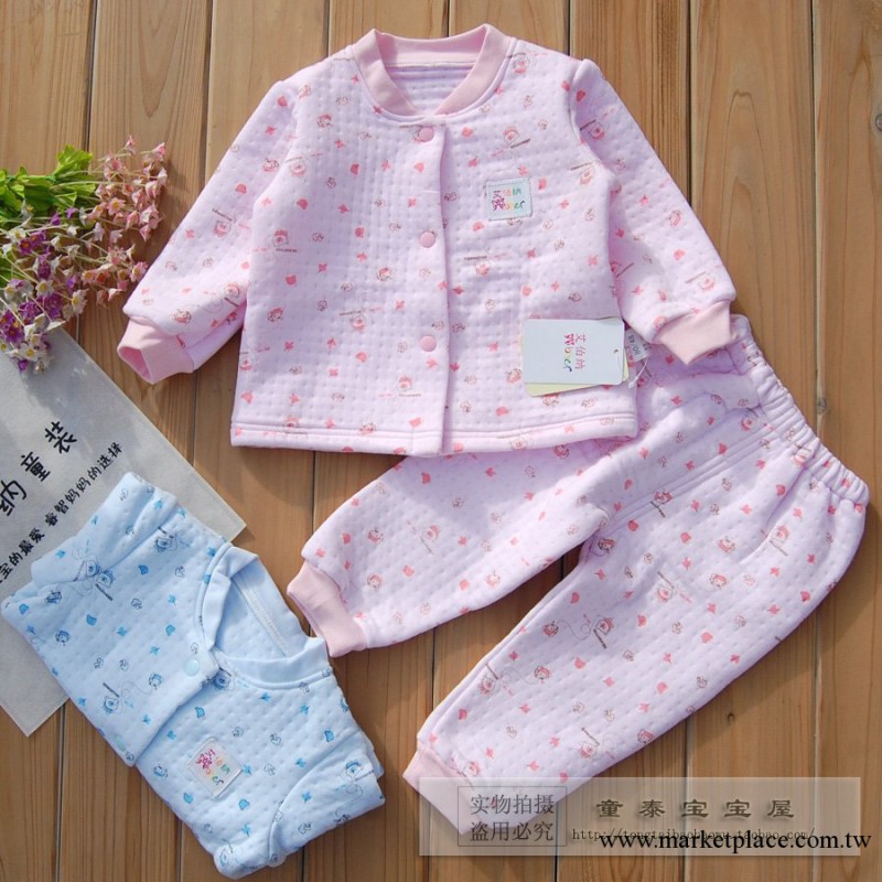 童裝批發 嬰兒服保暖內衣  肩扣 兒童內衣內褲套裝工廠,批發,進口,代購