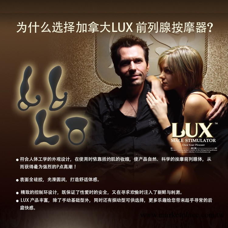 加拿大睿士lux前列腺按摩器 男用P點高潮自慰器 男性後庭刺激用品工廠,批發,進口,代購