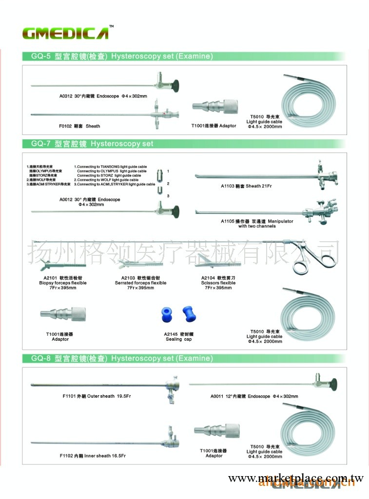 供應醫療器械婦科GQ-7型宮腔鏡及配件工廠,批發,進口,代購