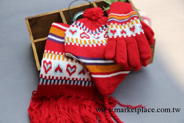 2013冬款外貿兒童保暖加絨帽子圍巾手套三件套批發工廠,批發,進口,代購