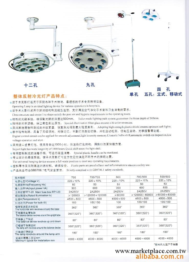 供應冷光子母12+5手術無影燈工廠,批發,進口,代購