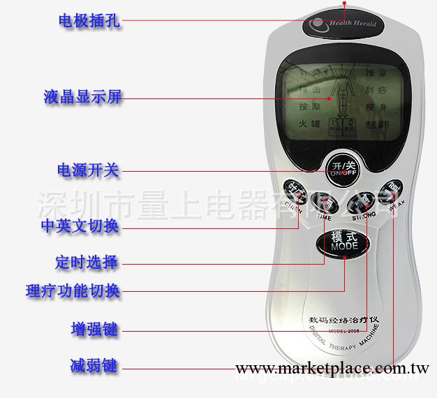 數位經絡電療機批發 便攜式經絡電療機 健康使者 LS-2008工廠,批發,進口,代購