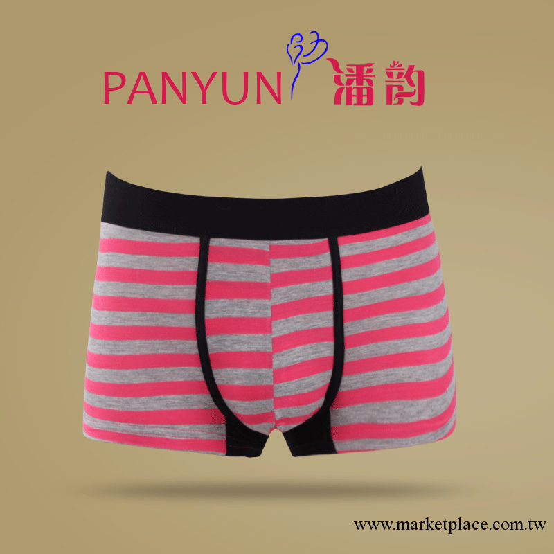 條紋莫代爾平角褲 撞色時尚男士中腰內褲 英倫風男式內褲批發直銷工廠,批發,進口,代購