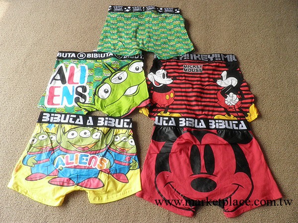搶批 外貿原單迪&士尼男士萊卡棉大印花平角內褲 褲頭工廠,批發,進口,代購