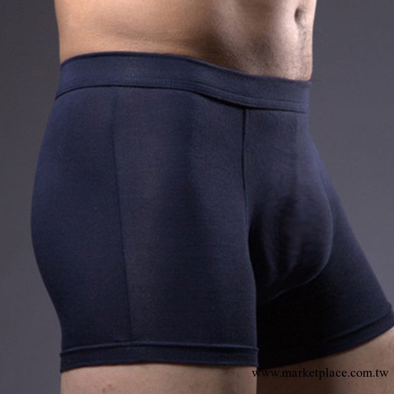 批發 男士莫代爾寬銀邊平角內褲 男式純色平腳內褲 四角褲頭工廠,批發,進口,代購