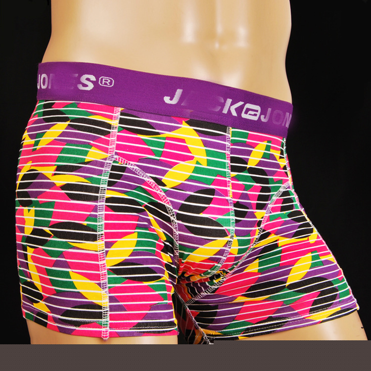 外貿原單內褲男式平口印花中腰內褲全棉平角內褲男士內褲批發工廠,批發,進口,代購