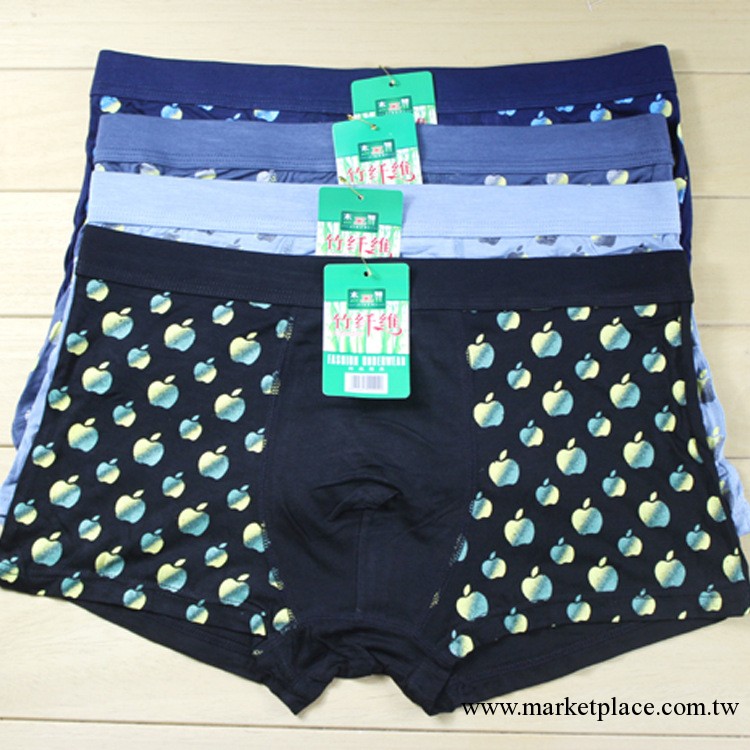 批發 竹纖維全棉男士平角內褲 男式印花平腳內褲 四角褲工廠,批發,進口,代購